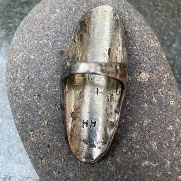 NAVAJO Helen Harrison Signed Sterling Silver Handmade RING (Size 7) Vintage 2.5” - Picture 3 of 12